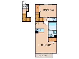 ハレクノ南陽茶屋の物件間取画像